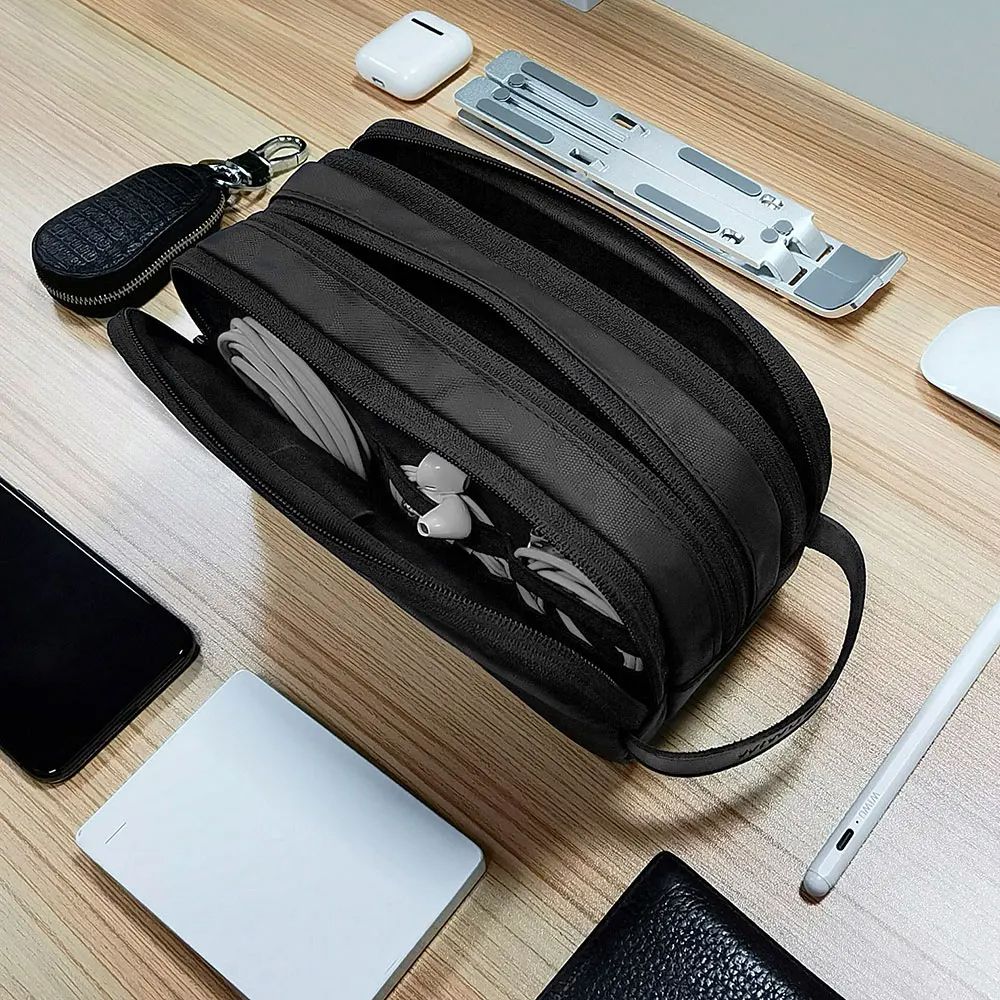 Сумка органайзер для аксесуарів WIWU Salem Pouch Black 01052 фото