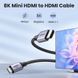Кабель UGREEN HD163 Mini HDMI на HDMI v2.1 M/M 8K60Hz 4K120Hz Cable 2m Metal Gray (15515) 01148 фото 5