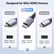 Кабель UGREEN HD163 Mini HDMI на HDMI v2.1 M/M 8K60Hz 4K120Hz Cable 2m Metal Gray (15515) 01148 фото 7