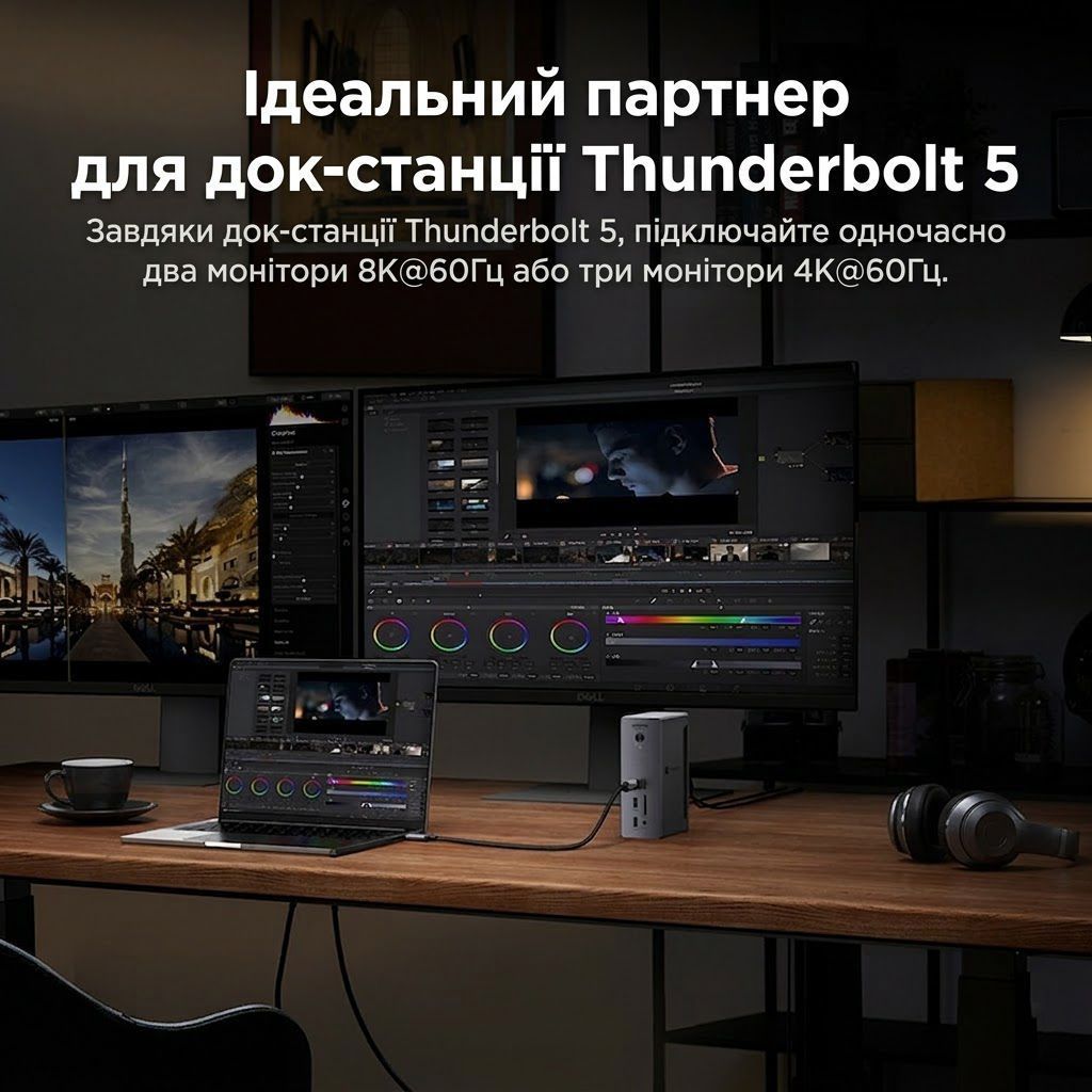 Кабель для трансляції відео Type-C на Type-C UGREEN L706 USB4 Gen 4 Cable 240W 80Gbps 16K@60Hz 1 метр чорний (65383) 01278 фото