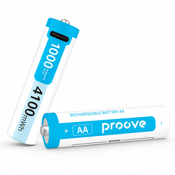 Акумуляторні батарейки AA Proove Type-C Compact Energy Pro 4100mAh Lithium-ion 2pack White (RBCE40702002)