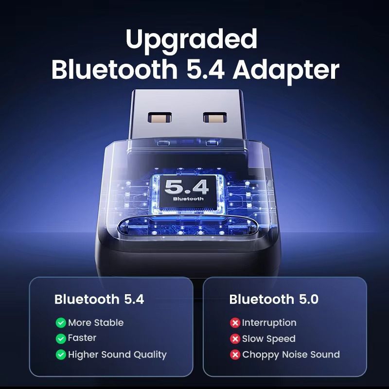 Адаптер блютуз для комп'ютера ноутбука UGREEN CM748 USB Bluetooth 5.4 Adapter Black (35058) 01166 фото