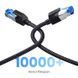 Сетевой интернет кабель патч-корд UGREEN NW153 Cat8 F/FTP Round Ethernet Cable Braided Pure Copper 2m Black (80431) 01303 фото 7