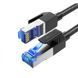Сетевой интернет кабель патч-корд UGREEN NW153 Cat8 F/FTP Round Ethernet Cable Braided Pure Copper 2m Black (80431) 01303 фото 1