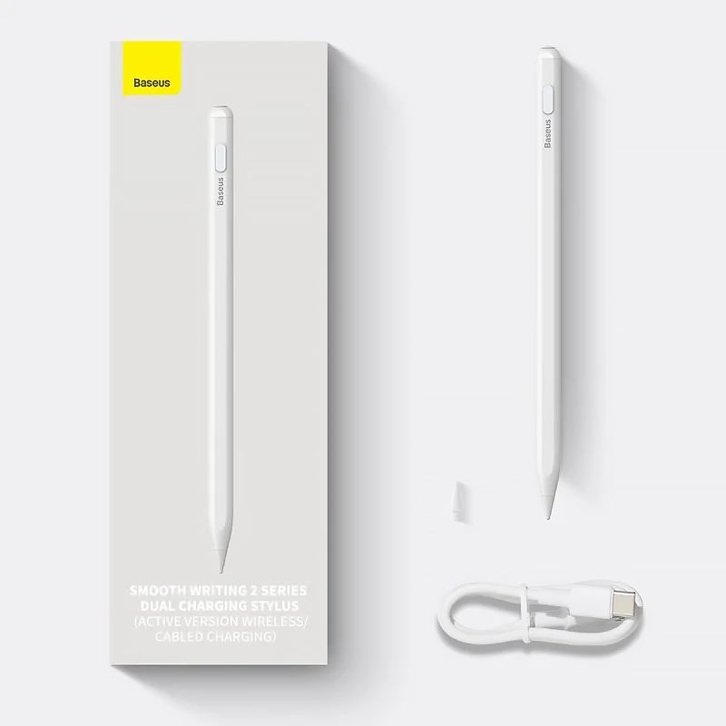 Стилус для планшета Apple IPad з магнітним кріпленням BASEUS Smooth Writing 2 Series Dual Charging White (SXBC080102) 01108 фото