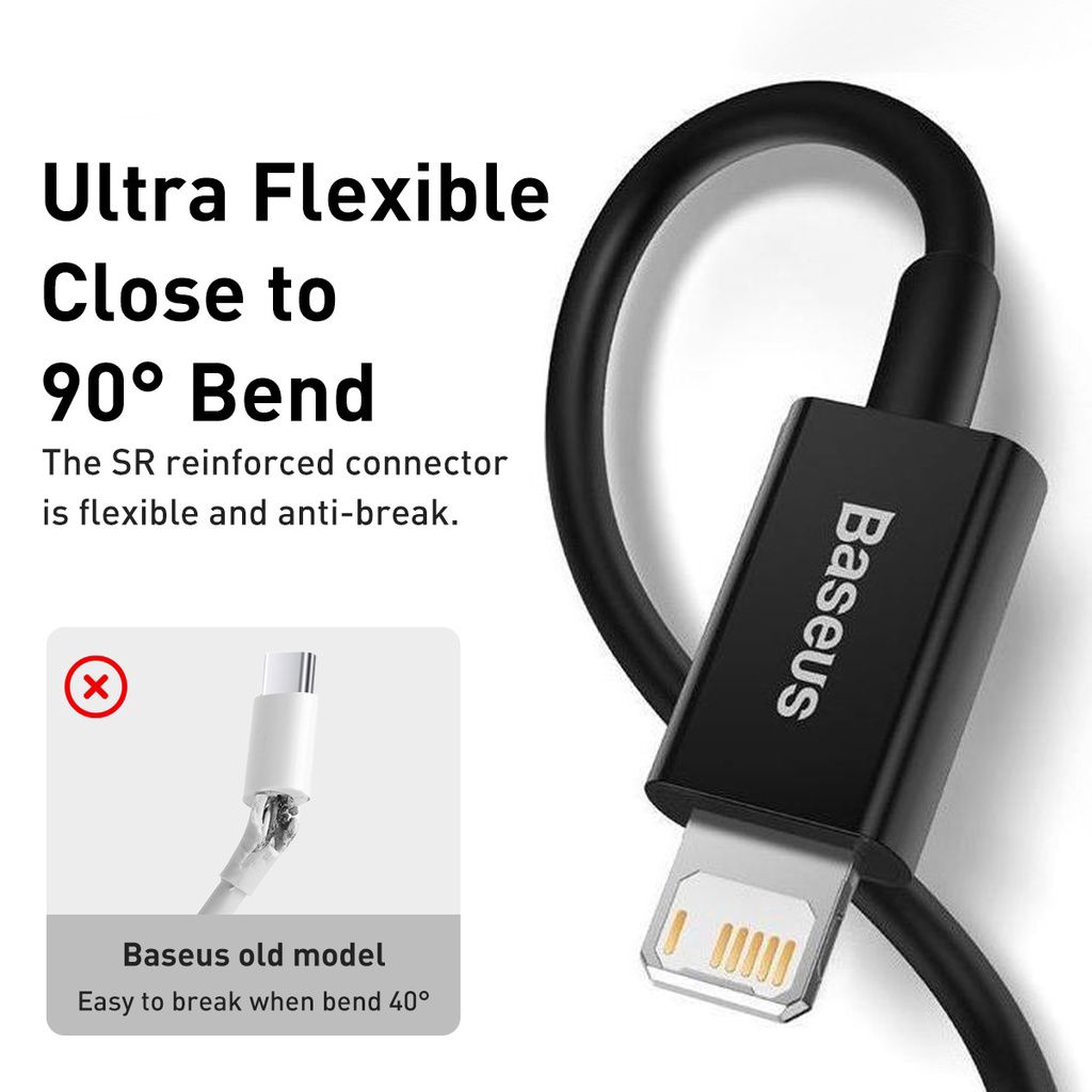 Кабель Baseus Superior Series Fast Charging USB - Lightning 2.4A 2m Black (CALYS-C01) 00893 фото