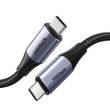 Кабель UGREEN US355 Type-C 3.1 Gen2 100W 5A M/M Cable with Braided 1m Black (80150)