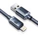 Кабель Baseus Crystal Shine Series USB - Lightning 2.4A 2m Black (CAJY000101) 00758 фото 1