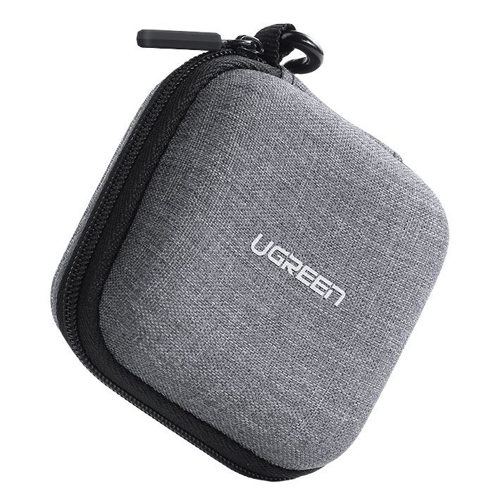 Кейс органайзер UGREEN LP128 Earphone Carrying Case Bag Fabric Gray (70577) 00961 фото