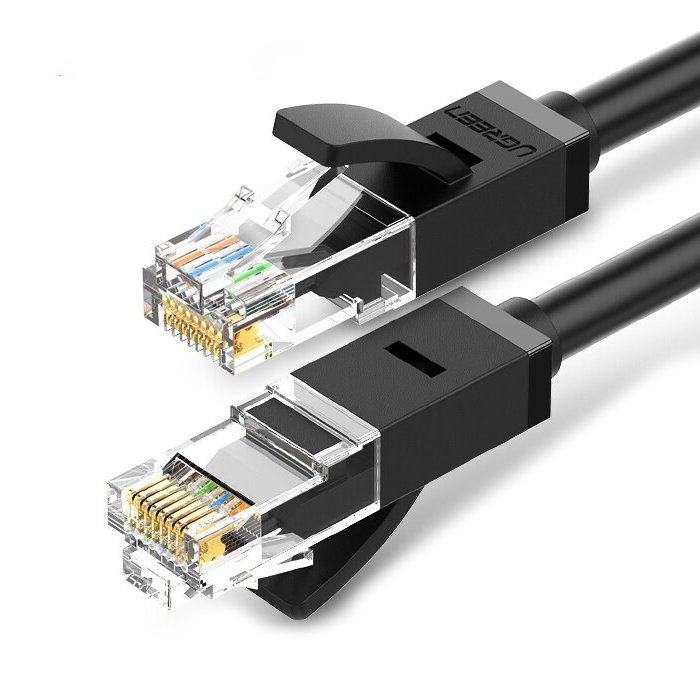 Мережевий кабель UGREEN NW102 Cat6 U/UTP Round Ethernet Cable 3м Black (20161) 00787 фото