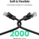 Сетевой кабель UGREEN NW102 Cat6 U/UTP Round Ethernet Cable 3м Black (20161) 00787 фото 3
