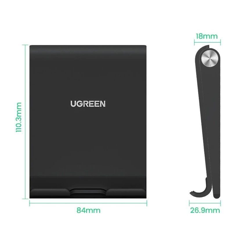 Подставка для телефона телескопическая UGREEN LP247 Adjustable Portable Stand Black (80903) 00633 фото