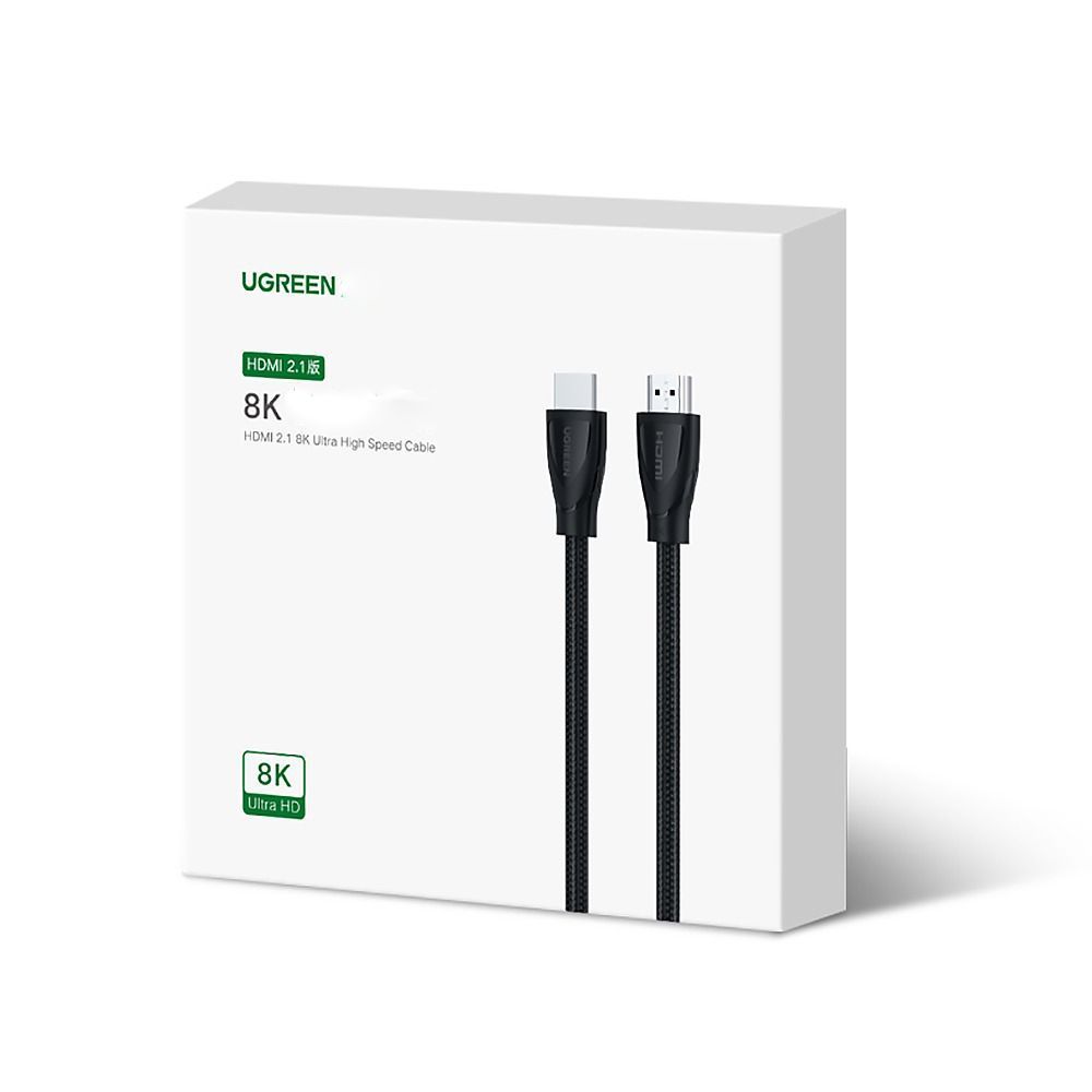 Кабель UGREEN HD140 HDMI M/M 8K60Hz 4K120Hz Cable with Braided 3m Black (80404) 01305 фото