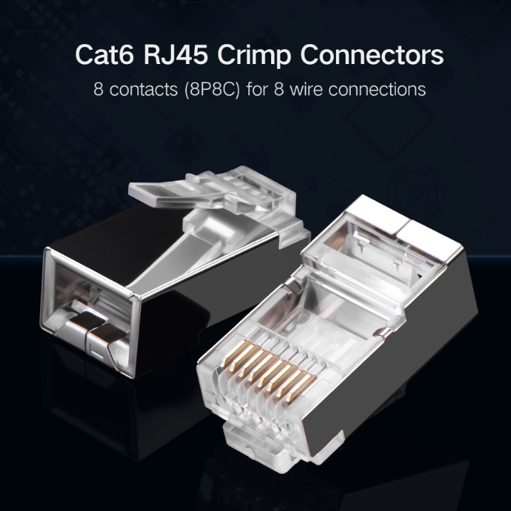 Коннекторы сетевые UGREEN NW111 Cat6 Shielded Connector 10pcs (20333) 00789 фото