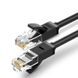 Сетевой кабель UGREEN NW102 Cat6 U/UTP Round Ethernet Cable 10m Black (20164) 00788 фото 1