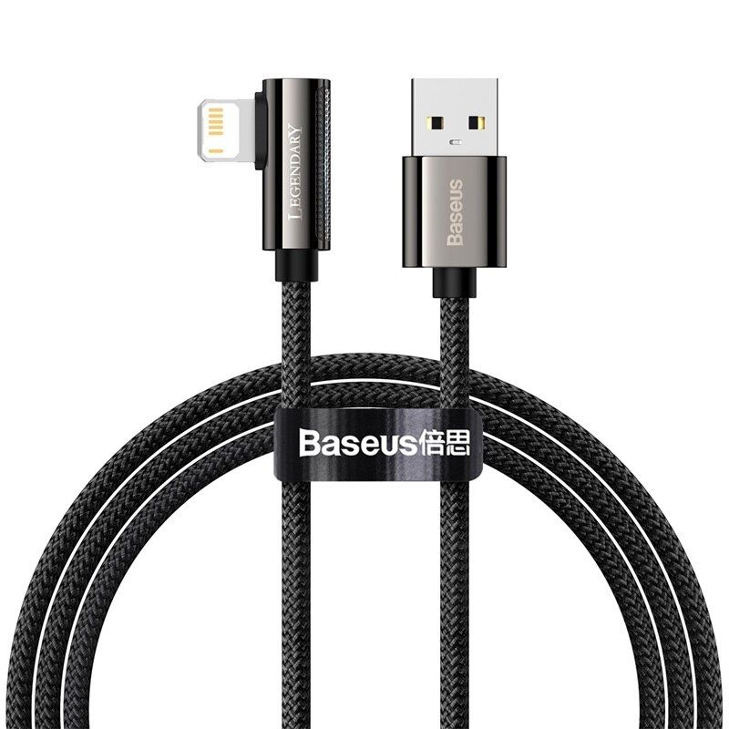 Кабель Baseus Legend Series Elbow Fast Charging USB - Lightning 2.4A 1m Black (CALCS-01) 00918 фото