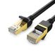 Сетевой кабель UGREEN NW107 Cat7 F/FTP Round Ethernet Cable 1m Black (11268) 00636 фото 1