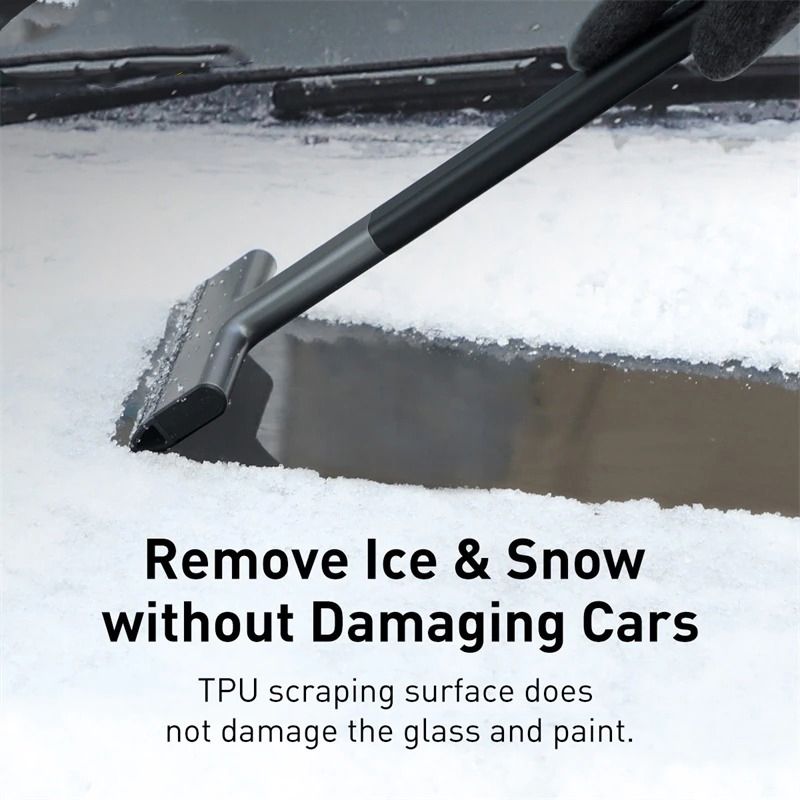 Автомобільний скребок для льоду та снігу Baseus Quick Clean Car Ice Scraper Black (CRQU-01) 00705 фото