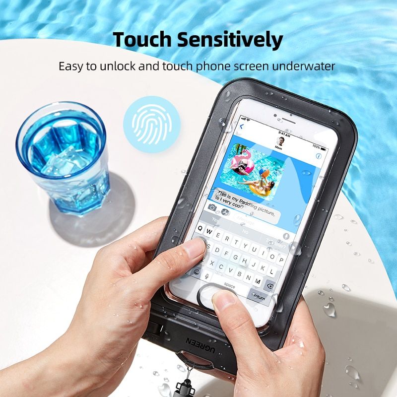 Водонепроницаемый чехол для телефона UGREEN Waterproof Phone Case support touch ID Black (50919) 00778 фото
