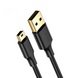 Кабель UGREEN US132 USB-A 2.0 Male to MiniUSB 5 Pin Male Cable 2m Black (30472) 00968 фото 1