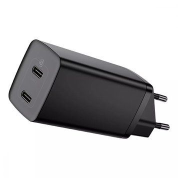 Мережевий зарядний пристрій Baseus GaN2 Lite Quick Charger 65W 2Type-C Black (CCGAN2L-E01) 00720 фото
