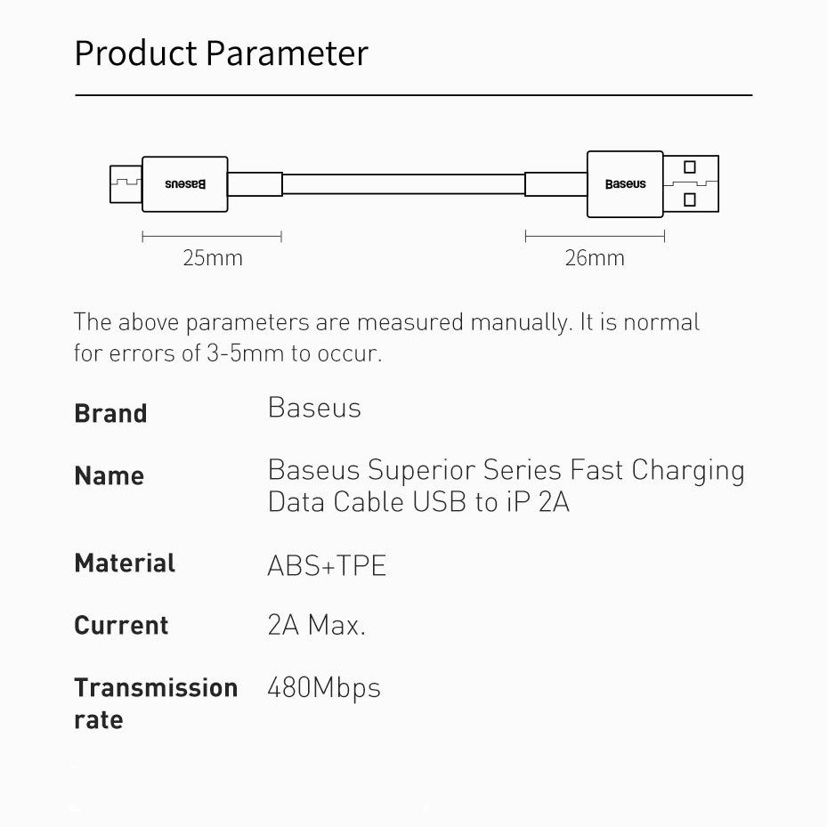 Кабель Baseus Superior Series Fast Charging USB - Micro USB 2A 1m Black (CAMYS-01) 00832 фото