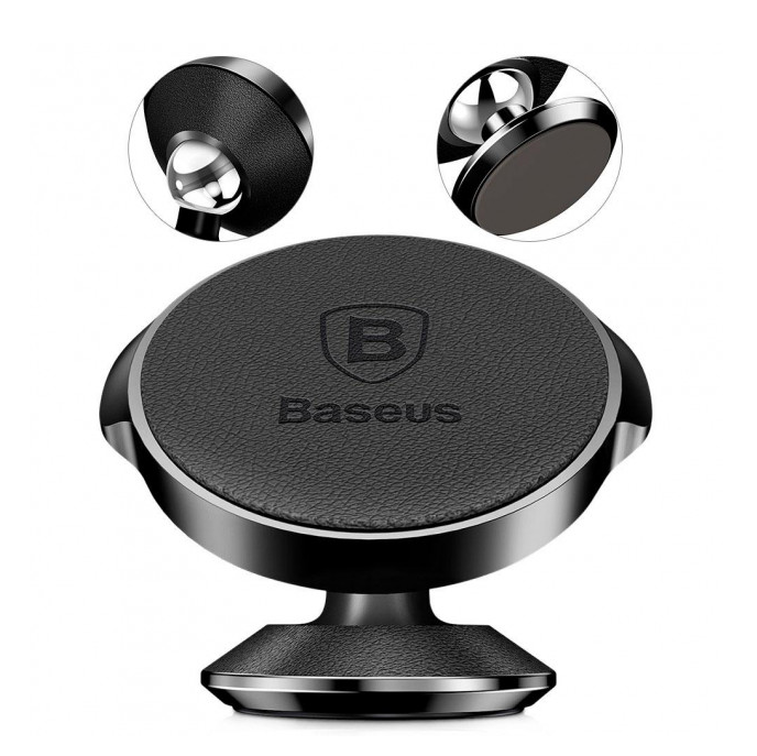 Автомобільний тримач для телефона Baseus Small Ears Magnetic Suction Bracket Vertical Type Black (SUER-B01) 00220 фото