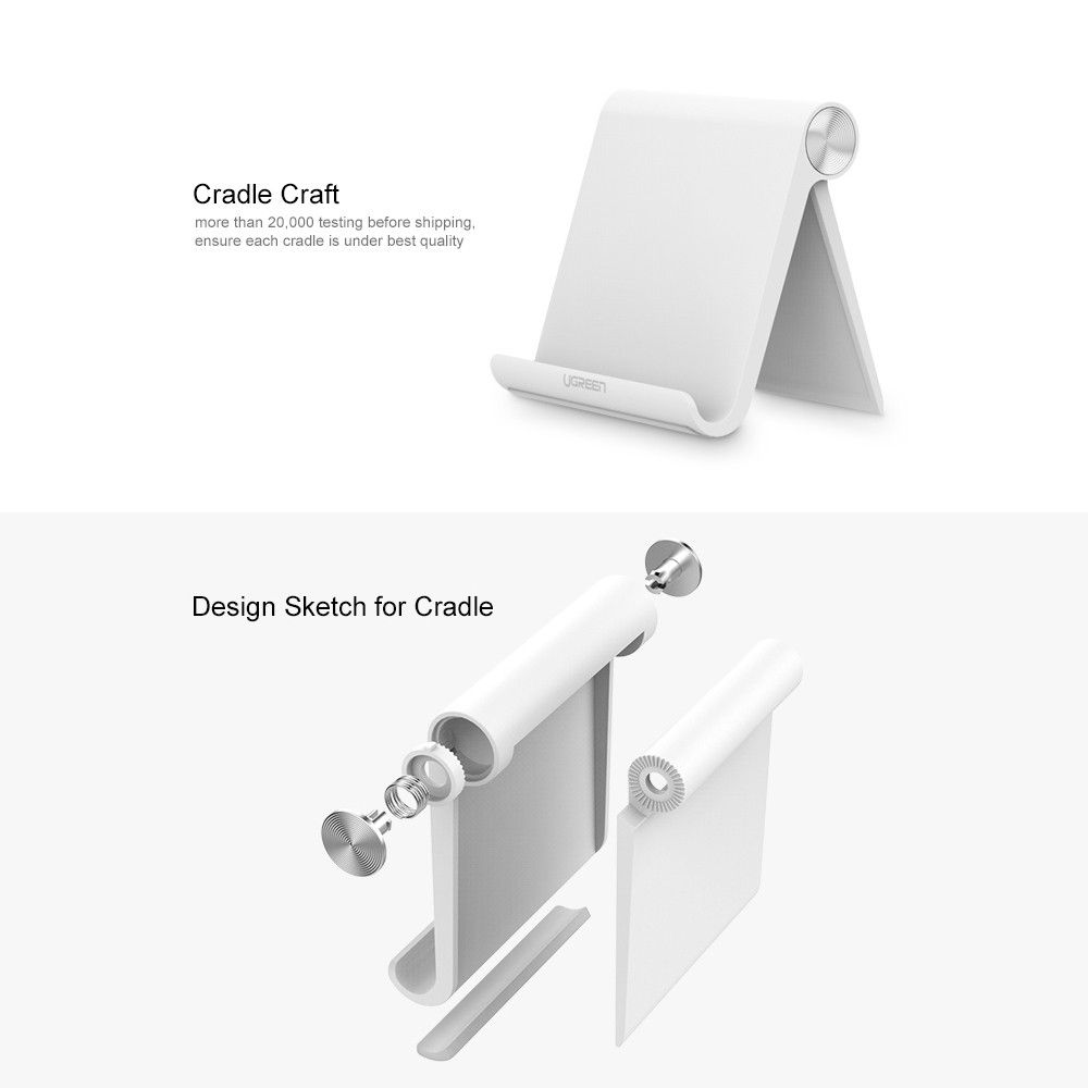Подставка для планшета UGREEN LP115 Multi-Angle Adjustable Portable Stand White (30485) 00249 фото