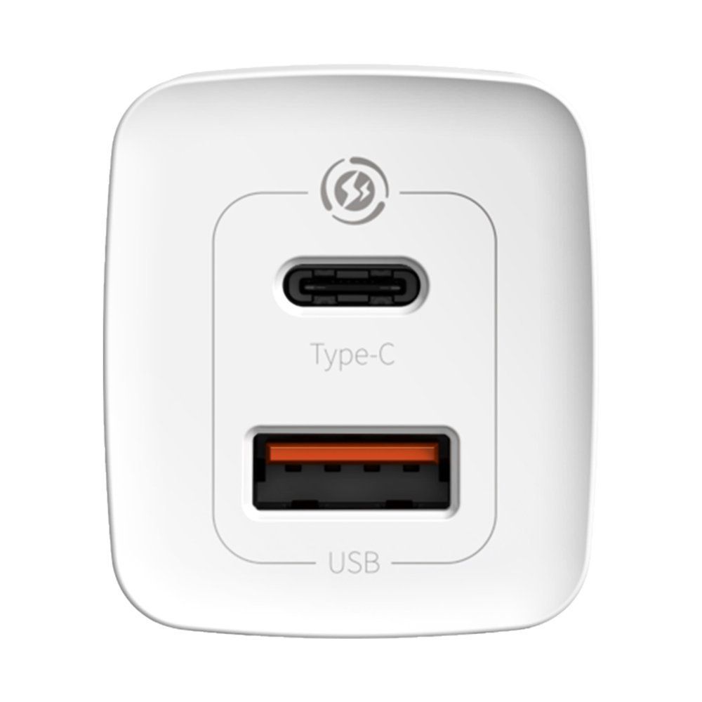 Сетевое зарядное устройство Baseus GaN2 Lite Quick Charger 65W USB+Type-C White (CCGAN2L-B02) 00759 фото