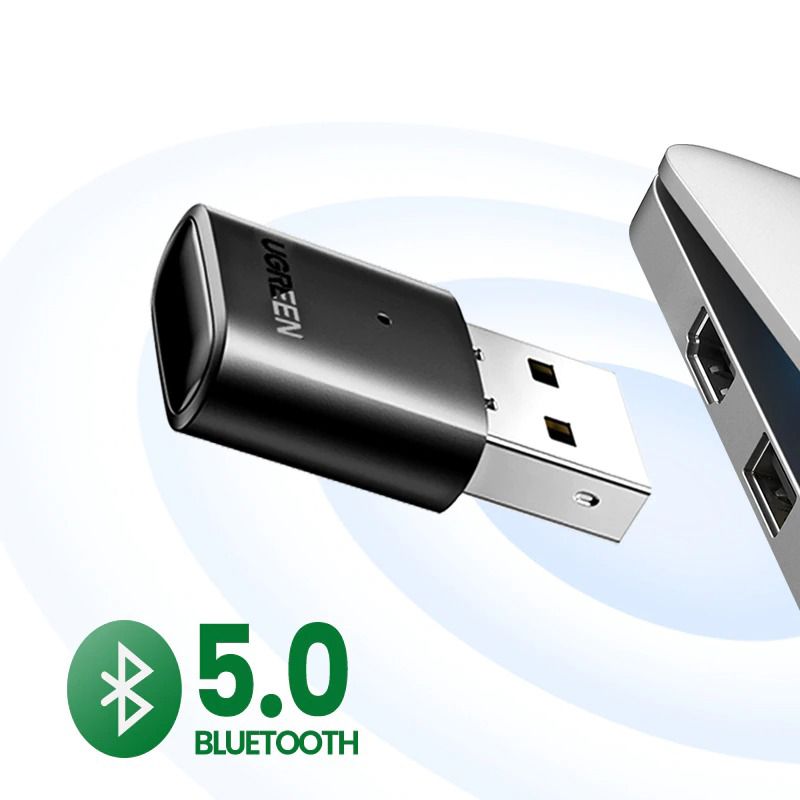 Адаптер блютуз UGREEN CM390 USB Bluetooth 5.0 Adapter Black (80889) 00794 фото