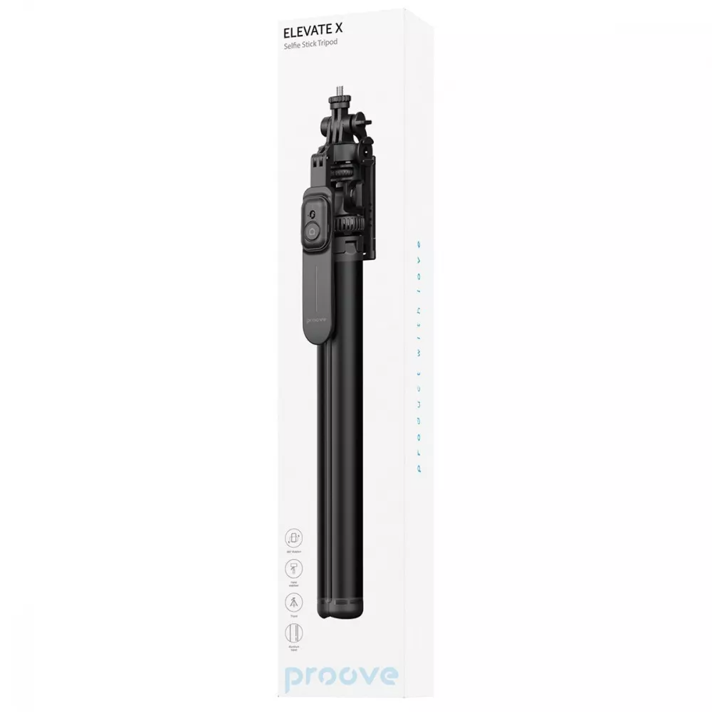 Высокий штатив трипод для телефона Proove Elevate X Selfie Stick 2046mm Black (MPEL0010001) 01098 фото