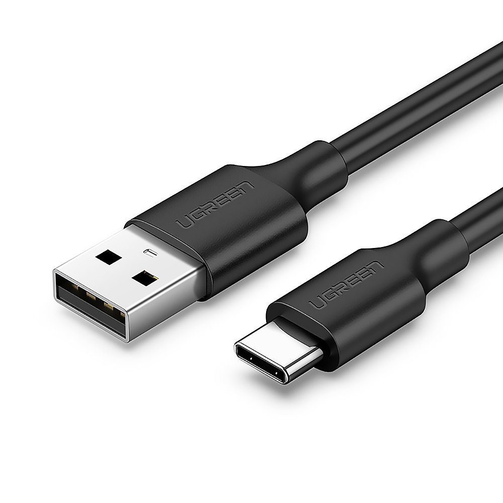 Кабель UGREEN US287 USB - Type-C 3А Cable Nickel Plating 1m Black (60116) 00054 фото