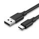 Кабель UGREEN US287 USB - Type-C 3А Cable Nickel Plating 1m Black (60116) 00054 фото 1
