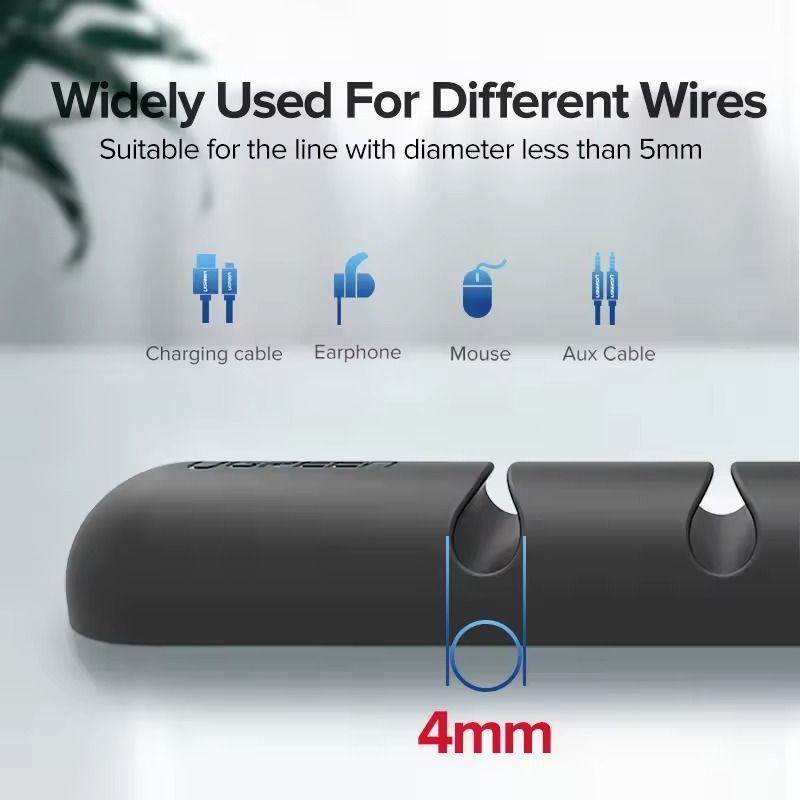 Органайзер для кабелей&nbsp;на 7&nbsp;делений UGREEN LP114 Cable Organizer Black (50320) 00102 фото