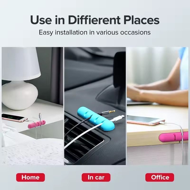 Органайзер для кабелей&nbsp;на 7&nbsp;делений UGREEN LP114 Cable Organizer Black (50320) 00102 фото