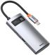 USB-C хаб Baseus Metal Gleam Series 4-in-1 Multifunctional USB3.0+USB2.0+HDMI4K+Type-C Gray (CAHUB-CY0G) 00709 фото 1