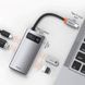 USB-C хаб Baseus Metal Gleam Series 4-in-1 Multifunctional USB3.0+USB2.0+HDMI4K+Type-C Gray (CAHUB-CY0G) 00709 фото 2