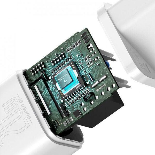 Сетевое зарядное устройство Baseus Super Silicone PD Charger Type-C 20W White (CCSUP-B02) 00572 фото