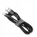 Кабель Baseus Cafule USB - Lightning 1.5A 2m Gray black (CALKLF-CG1) 00505 фото 1