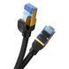 Мережевий кабель патч-корд BASEUS Cat7 F/FTP High Speed 10Gigabit Ethernet Braided Cable 8m Black (B0013320B111-06) 01062 фото 3