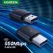 Дводіапазонний WiFi адаптер UGREEN CM448 2.4/5G AC650 11ac Dual-Band Wireless USB Adapter Black (20204) 00646 фото 2