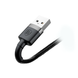 Кабель Baseus Cafule USB - Lightning 2A 3m Gray black (CALKLF-RG1) 00502 фото 6