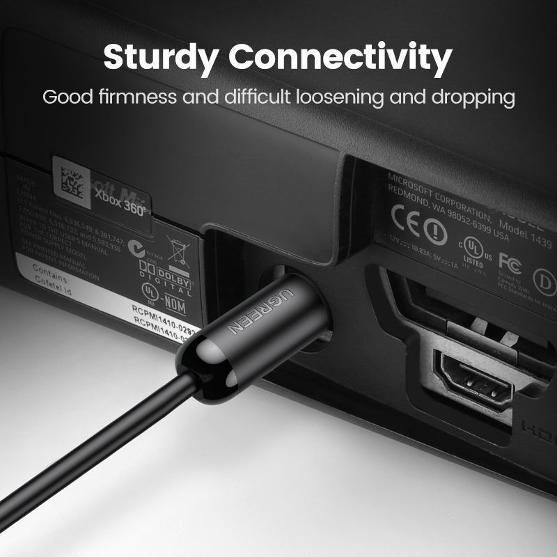 Оптичний аудіо кабель UGREEN AV122 Toslink Optical Audio Cable Pro EIAJ S/PDIF 3м Black (70893) 01143 фото