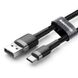 Кабель Baseus Cafule USB - Type-C 3A 1m Gray black (CATKLF-BG1) 00225 фото 1