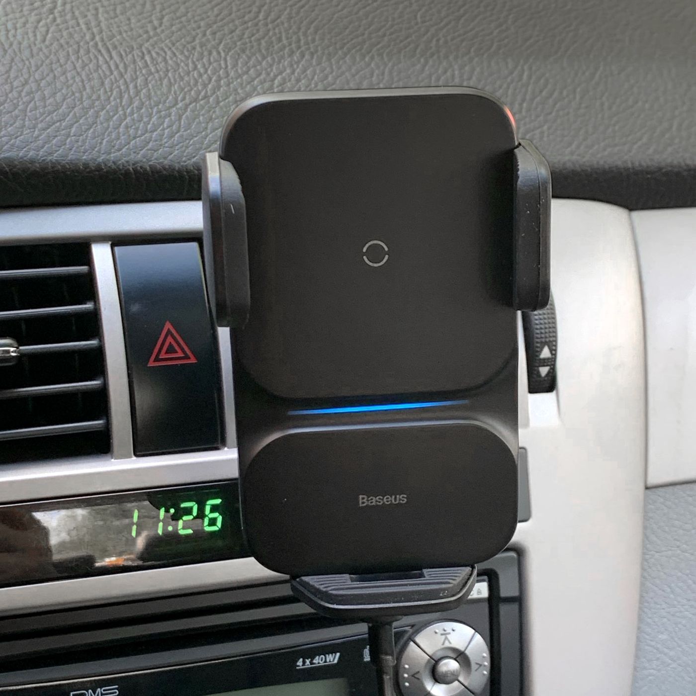 Автомобильный держатель для телефона Baseus Wisdom Auto Alignment Charger 15W Black (CGZX000001) 00924 фото