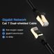 Сетевой кабель UGREEN NW107 Cat7 F/FTP Round Ethernet Cable 0.5m Black (11229) 00648 фото 6