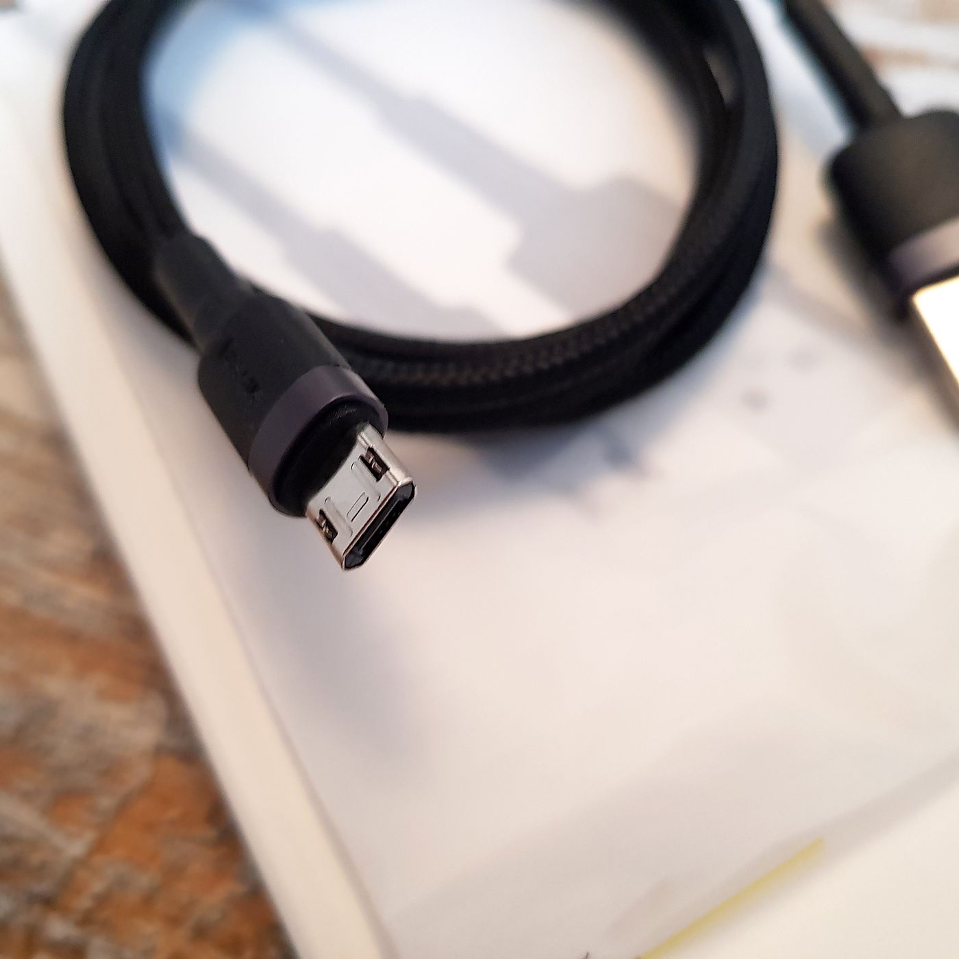 Кабель Baseus Cafule USB - Micro USB 2.4A 1m Gray black (CAMKLF-BG1) 00224 фото
