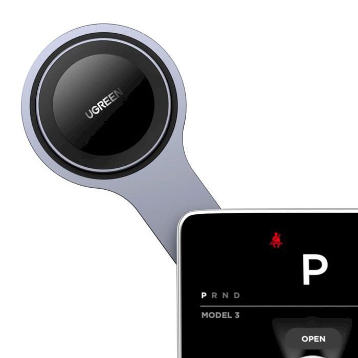 Автомобильный магнитный держатель для телефона с зарядкой UGREEN CD380 Magnetic Wireless Car Charger for Tesla Gray (25123) 01171 фото