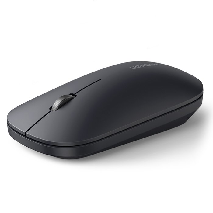 Бездротова комп'ютерна мишка безшумна UGREEN MU001 Portable Wireless Mouse Black (90372)