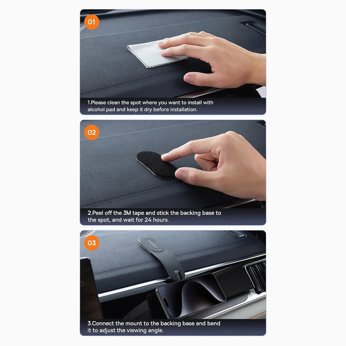Автомобильный магнитный держатель для телефона BASEUS C02 Go with MagSafe Black (C40165500111-00) 01090 фото